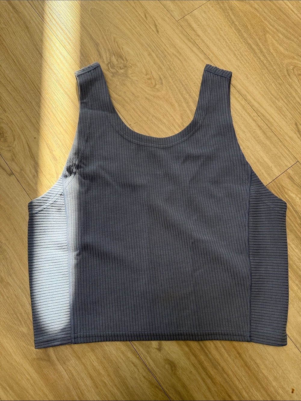 Lululemon Ribbed Crop Tank Top in Oasis Blue (size 6)